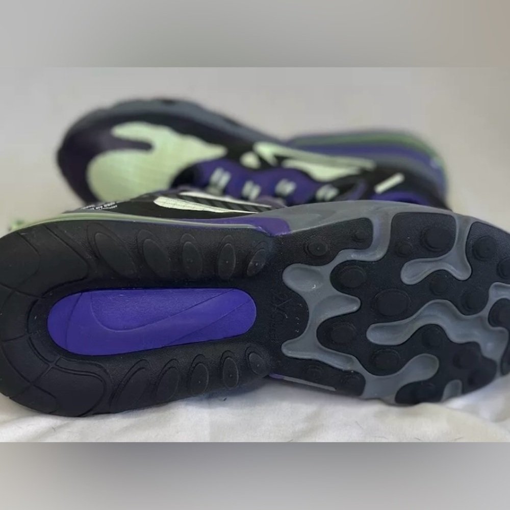 Nike Air Max 270 React Future Swoosh Mens Size 11 Black, Green & Purple NEW - Picture 11 of 16